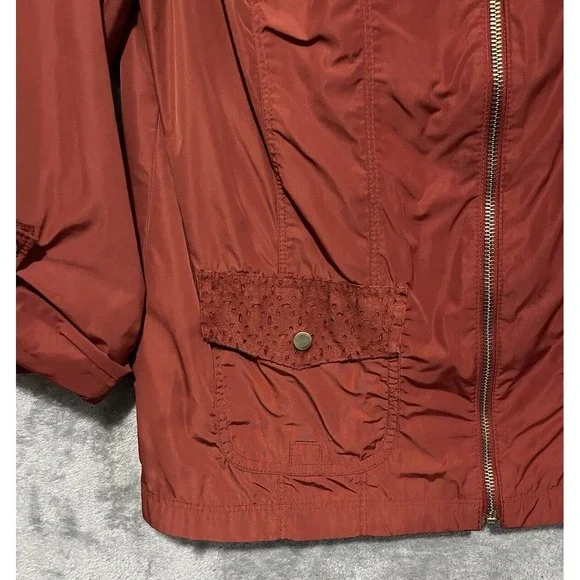 Zenergy Chicos Rain Jacket Windbreaker Lightweight Size 0 Small  Zip Front - Picture 4 of 9
